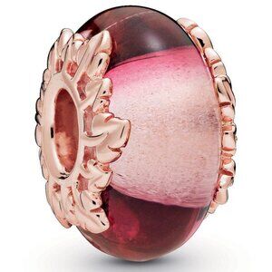 BRAND NEW Pandora Rose Gold Pink Glass Murano
